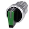 Siemens Illuminable selector switch, 22 mm, round, shiny metal, green 3SU1052-2BP40-0AA0-ZY19 - alternate 1