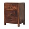 Homeroots 24" Walnut Solid Wood Three Drawer Nightstand 651512 - alternate 7