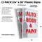 Signmission Auto Body & Paint, Plastic Signs Only 24 Inch x 36 Inch, Corrugated Plastic, 2PK CSB-2436-2PACK-Auto Body & Paint - alternate 2