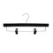 Nahanco 14in Black Rubber Wooden SlimLine Pant/Skirt Hanger w/ Padded Clips, 50PK SL70814RC50 - alternate 1
