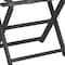 Homeroots Earth Friendly Dark Gray Folding Luggage Rack With Gray Straps 383084 - alternate 5