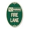 Signmission Delaware No Parking Fire Lane, 12 Inch X 18 Inch Architectural Oval, Heavy Gauge Aluminum A-OV-G-1218-24195 - alternate 1