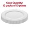 Smarty Had A Party 7" White with Silver Pearl String Round Disposable Plastic Salad Plates, 120PK 8877-WHS-CASE - alternate 6