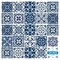 Homeroots 12" X 12" Midnight Blue and White Peel and Stick Removable Tiles 556444 - alternate 4