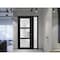 Vdomdoors Front Exterior Prehung FiberGlass Door Frosted Glass / Manux 8552 Matte Black / Sidelight Exterior MANUX8552EXD-BLK-W36+14 x H80-RH - alternate 3
