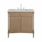 James Martin Vanities Kinnsden 36" Single Vanity, Weathered Oak w/ 3 CM Ethereal Noctis Silestone Top D680-V36-WTO-3ENC - alternate 1