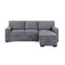 Homeroots 92" Light Gray Sleeper USB Sleeper Sofa And Toss Pillow With Black Legs 559221 - alternate 1