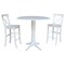 Whitewood Industries Extension Dining Tables, 45 in L, 38 in H, Parawood Top K08-42DPT-27-S6133-2 - alternate 1