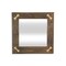 Homeroots 22" Brown Wood With Gold Bows Square Accent Mirror 632514 - alternate 5