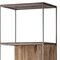 Homeroots 71" Brown And Silver Metal and Wood Four Tier Bookcase 380385 - alternate 4