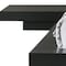 Homeroots Black and White Wood And Faux Leather King Bed Frame With Attached Nightstands 486265 - alternate 4