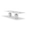 Homeroots 120" White Marble Double Pedestal Base Dining Table 370724 - alternate 5