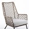 Homeroots 26" Gray Metal Outdoor Arm Chair with Gray Cushion 490231 - alternate 4