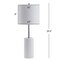 Jonathan Y Aksel 25.5" Marble LED Table Lamp, White/Chrome JYL2007A - alternate 7