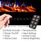 Northwest 72in Wall Mounted Electric Fireplace Recessed Heater with Front Vent, Remote, LED Flames 80-EFFV-7 - alternate 4