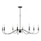 Vaxcel Annabelle 8-Light Farmhouse Candle-Style Chandelier, Matte Black, 42-In. Wide H0321 - alternate 1