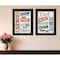 Homeroots Set Of Two American 1 Black Framed Print Wall Art, 2PK 405733 - alternate 3