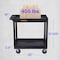 Luxor Tub Shelf Cart, High Density Polyethylene (Shelf), Polyvinyl Chloride (Leg), 500 lb. Load Capacity EC11HD-B - alternate 10