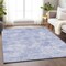Homeroots 10' X 14' Sky Blue And Ivory Geometric Washable Indoor Outdoor Area Rug 603298 - alternate 5