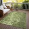 Homeroots 5' X 8' Olive Green Ikat Washable Indoor Outdoor Area Rug 576990 - alternate 2
