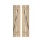 Ekena Millwork Rustic Two Board Spaced Board-n-Batten Knotty Pine Faux Wood Shutters w/Z-Board, 11 1/2W x 62H, PR SHUBSZ11X62KPPR - alternate 1