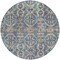 Homeroots 8' Denim Blue Beige And Brown Round Floral Washable Indoor Outdoor Area Rug 605851 - alternate 4