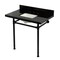 Kingston Brass 36" Black Granite Console Sink with Stainless Steel Legs, 8-Inch, 3-Hole, Black Granite/Matte Black KVPK36227K380 - alternate 1
