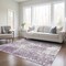 Homeroots 3' X 5' Lavender And Ivory Abstract Washable Indoor Outdoor Area Rug 612953 - alternate 5