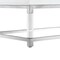 Homeroots 47" White Silver And Clear Wood Acrylic And Steel Coffee Table 543856 - alternate 4