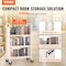 Vevor 3-Tier Rolling Book Cart Single Sided L-Shaped Shelves Book Truck in White HXTC-3LD-4112 - alternate 5