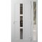 Vdomdoors Front Exterior Prehung Metal-Plastic Door Frosted Glass / MANUX 8112 White Silk / Office Commercial MANUX8112EXD-WS-W32+16-H80-LH-I - alternate 1