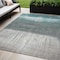 Homeroots 5' X 8' Teal Blue And Gray Abstract Washable Indoor Outdoor Area Rug 632060 - alternate 1