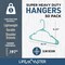 Lifemaster Heavy-Duty Plastic Hangers, Non-Slip, Space-Saving, Holds 5 lbs, Aqua, 50PK LMPLCAQA50 - alternate 3