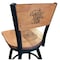 Holland Bar Stool Co 36" Blk Wrinkle Kentucky "Wildcat" Swivel Bar Stool, Engraved Back L03836BWMedMplAUKYCatMedMpl - alternate 1