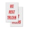 Signmission We Rent Trucks, Vinyl Decals Only 24 Inch x 36 Inch, Vinyl Decal, 2PK DSB-2436-2PACK-We Rent Trucks - alternate 1