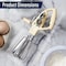 Kings County Tools Rotary Egg Beater Manual Hand Crank Mixer Stainless Steel Hand Mixer w/ Double Rotating Heads GW39A03-15 - alternate 6