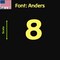 Aacc Self-Adhesive Vinyl Number: 8, Size: 22 in. Color: Yellow Font: Anders, 8PK AACC-Anders-N8-Yellow-I22x8 - alternate 1