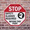 Signmission Stop Safety Glasses Required Beyond, 10 Inch X 10 Inch, Aluminum Metal Signs OC-A-10-308 - alternate 4