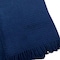 Homeroots 55" X 70" Navy Blue Cotton Blend Waffle Weave Throw Blanket with Fringe 632917 - alternate 4
