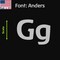 Aacc Self-Adhesive Vinyl Letter: G, Scale: 3 cm. Color: Silver Font: Anders by AACC-Anders-UG-Silver-M3x1 - alternate 1