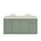 James Martin Vanities Chicago 60" Dbl Vanity, Smokey Celadon, w/ 3 CM Siberian Silestone Top w/FreePower Wireless Charger 503-V60D-SC-FSFR - alternate 4