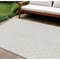 Homeroots 9' X 12' Ivory And Beige Geometric Washable Indoor Outdoor Area Rug 596115 - alternate 1