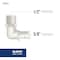 Everflow 1/2'' PEX Barb x 3/8'' MIP 90 Degree Elbow Pipe Fitting; Plastic Poly Alloy PPML1238 - alternate 3