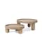 Homeroots Set of Two Gray And Natural Solid Wood Handmade Round Risers 609084 - alternate 5