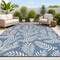 Jonathan Y Nevis Palm Frond Navy/Ivory 5 ft. x 8 ft. Indoor/Outdoor Area Rug SMB119B-5 - alternate 1