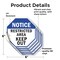 Signmission Notice Restricted Area Keep Out, 6 inch X 6 inch, Vinyl Decal, 5PK OC-D-5PACK-6-176 - alternate 3