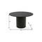 Homeroots 52" Black Solid Wood Pedestal Base Round Top Dining Table 721032 - alternate 5
