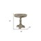 Homeroots 30" Gray Rounded Solid Wood Pedestal Base Dining Table 488594 - alternate 3