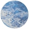 Homeroots 8' Navy Blue And Ivory Round Abstract Washable Indoor Outdoor Area Rug 618306 - alternate 4
