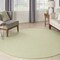Homeroots 8' Ivory And Green Round Geometric Indoor Outdoor Area Rug 552333 - alternate 5
